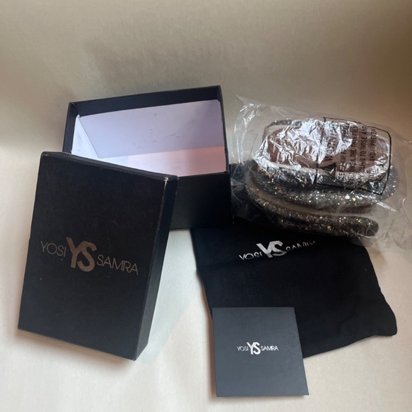 Yosi Samra Oxidized Silver Ombre‎ Glitter Serena Foldable Ballet Flat Shoes 7 - Picture 10 of 16